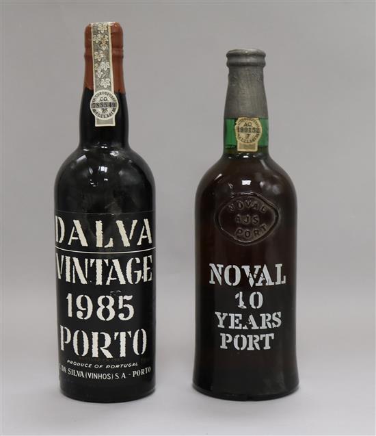Two bottles port Dalva 1985, Noval 1980